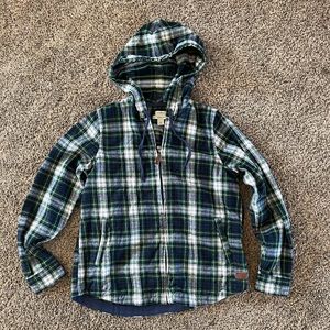 LL Bean Zip Up Flannel
